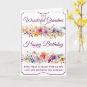 Carte Grand-mère Fleur sauvage florale (Fleur jaune)