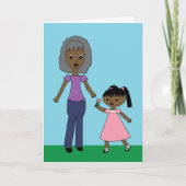 Carte Grand-mère Grand-parents Jour Noir Petite-fille (Devant)