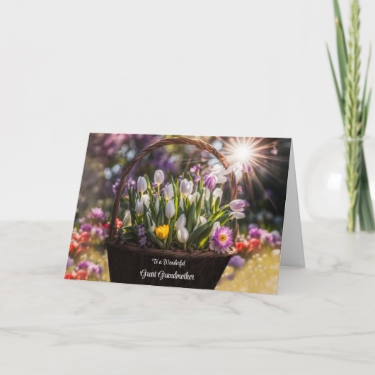 Carte Grand-mère Joyeuse Fête des mères Bouquet de print (Devant)