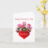 Carte Grand-mère Joyeuse Saint-Valentin (Fleur jaune)