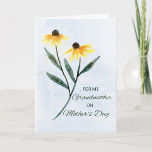Carte Grand-mère le jour de la fête des mères Deux fleur