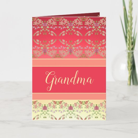 Carte Grand-mère, nous vous aimons tous (Devant)