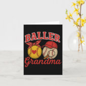 Carte Grand-Mère Parfaite Du Softball Et Du Baseball (Fleur jaune)