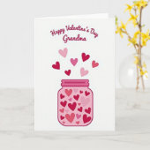 Carte Grand-mère Pot à Coeur Rose (Fleur jaune)