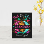 Carte Grand-Mère Rose Ou Bleu Vous Aime Léopard Citrouil (Fleur jaune)