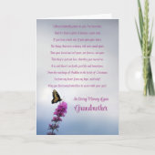 Carte Grand-mère Sympathie papillon spirituel (Devant)