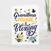 Carte Grand-mère Vous êtes une Bénédiction Anniversaire (Devant)