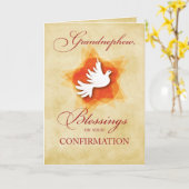 Carte Grand Nephew, Confirmation Félicitations Blessin (Fleur jaune)