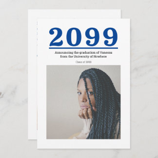 Carte Grand nombre de bleus Diplôme à deux photos