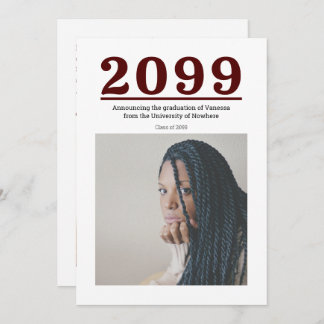 Carte Grand nombre de Maroon Diplôme en deux photos