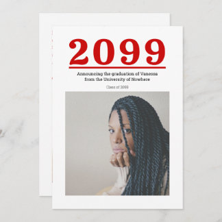 Carte Grand nombre de rouge Diplôme en deux photos