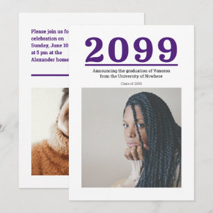 Carte Grand nombre de violets Diplôme en deux photos