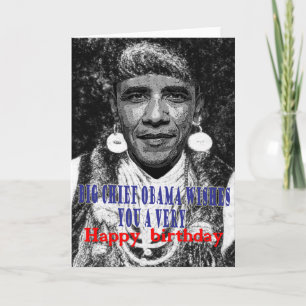 Carte grand obama en chef vous souhaite un joyeux