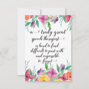 Carte Grand orthophoniste de l'école merci cadeau SLP