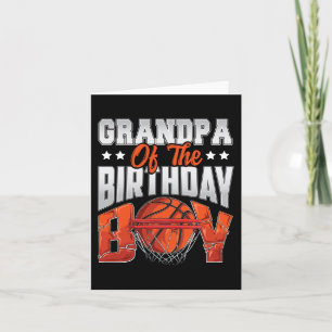 Carte Grand-pa basket-ball anniversaire Boy Family Balle