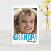 Carte Grand-papa, je t'aime ! (Fleur jaune)