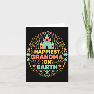 Carte Grand-parent La grand-mère la plus heureuse sur te