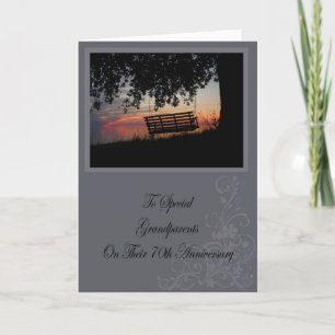 Carte grand-parents 70e anniversaire
