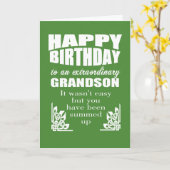 Carte Grand-parents à petit-fils heureux anniversaire (Fleur jaune)