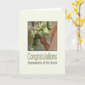 Carte Grand-parents du marié mariage félicitations (Fleur jaune)