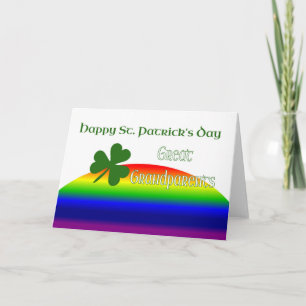 Carte Grand-parents heureux Saint Patrick's Day