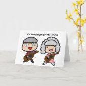 Carte Grand-parents Rock (Fleur jaune)