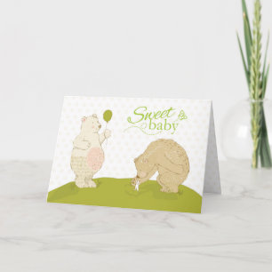 Carte Grand-parents Sweet Baby Félicitations, Ours, Pe