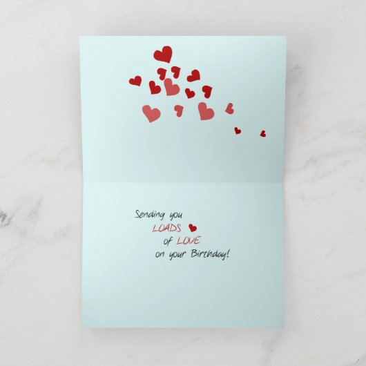 Carte Grand-père 83rd Birthday Car Load of Hearts (Intérieur)