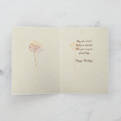 Carte Grand-père 90e anniversaire Fleurs sauvages Brown (Intérieur)