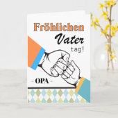 Carte Grand-père Allemand Fist Bump Fist Bump (Fleur jaune)