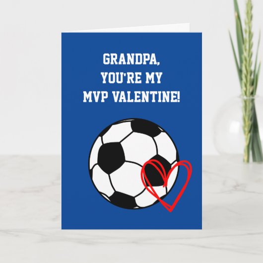 Carte Grand-père de football Saint-Valentin (Devant)