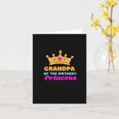 Carte Grand-père de la princesse d'anniversaire (Fleur jaune)