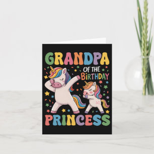 Carte Grand-Père De L'Anniversaire Princesse Fille Dabbi