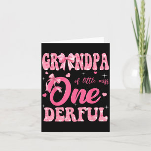 Carte Grand-père de Little Miss Onederful pour son 1er a