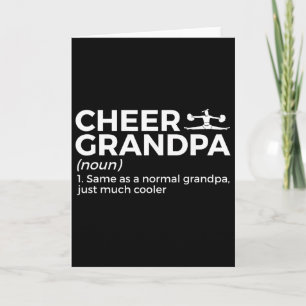 Carte Grand-père de pom-pom girls drôle Définition Cheer