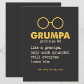 Carte Grand-père - Définition du grand-père (Devant / Derrière)