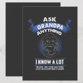 Carte Grand-père - Demandez à grand-père n'importe quoi (Devant / Derrière)
