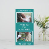 Carte Grand-père | FÊTE DES PÈRES | Photo Turquoise pers (Debout devant)