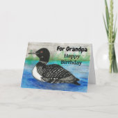 Carte Grand-Père Loon Appelle Un Joyeux anniversaire (Devant)