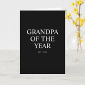 Carte Grand-père moderne de l'année (Fleur jaune)