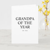 Carte Grand-père moderne de l'année (Fleur jaune)