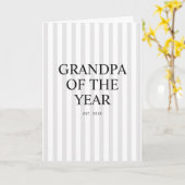 Carte Grand-père moderne de l'année (Fleur jaune)