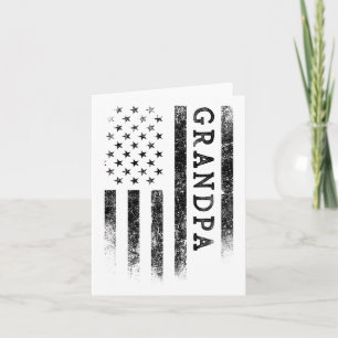 Carte Grand-père patriotique américain drapeau Usa Fête