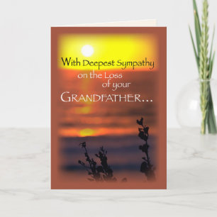 Carte Grand-père, sympathie, coucher du soleil