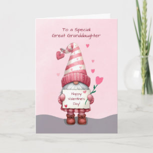Carte Grand-Petite-Fille Valentines Jour Gnome