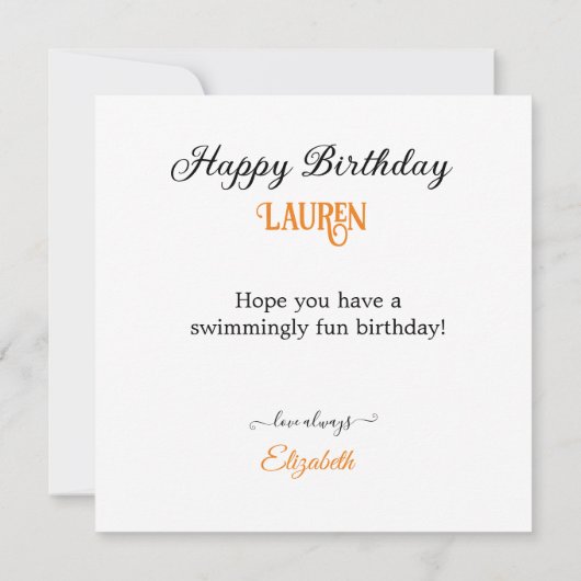 CARTE GRAND POISSON D'OEIL À THÈME BIMSICAL BIRTHDAY CAK (Dos)