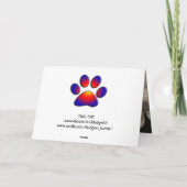 CARTE GRAND PORTRAIT TURQUE CHAT (Dos)