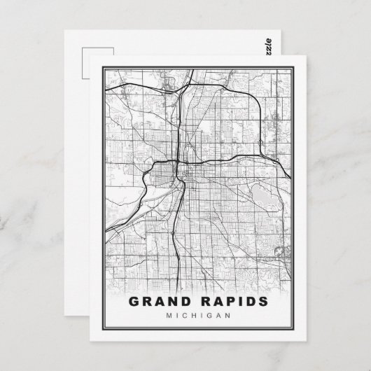 Carte Grand Rapids (Devant / Derrière)