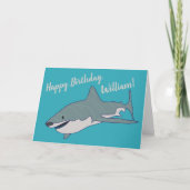 Carte Grand requin blanc Personnalisé Anniversaire