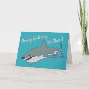 Carte Grand requin blanc Personnalisé Anniversaire